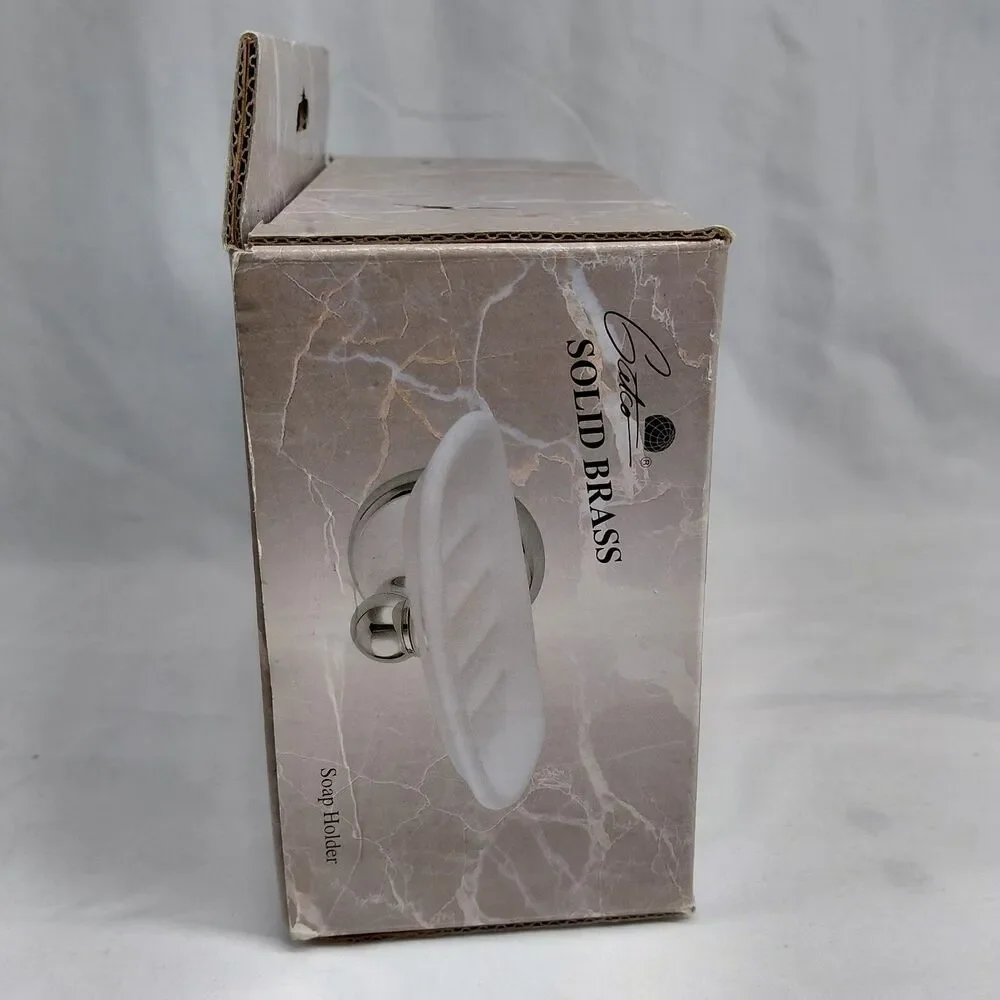 Vintage Gatco Franciscan Soap Holder Chrome Over Solid Brass New In Box NOS